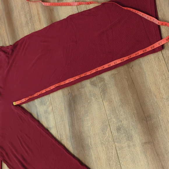 NWOT Men's Posh Peanut Bamboo Waffle Pajama Set, Maroon, Large - Picture 6 of 12